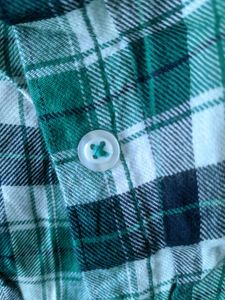 DNMX Plaid Flannel Shirt - Green &amp; Navy
