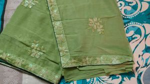 Olive Green Saree