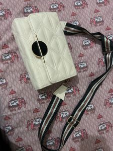 Chic Cream Quilted Crossbody Bag