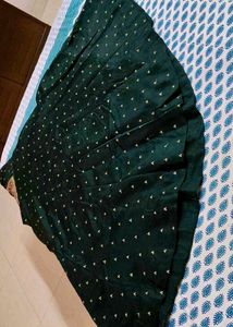 Women Green Partywear Zari Embroidery Suit Set