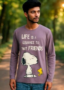 Trendy Snoopy &amp; Woodstock Quote Long Sleeve Shirt