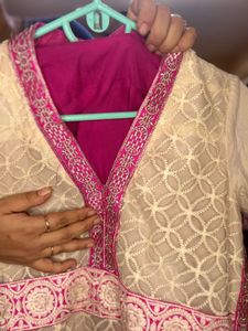 Elegant White Embroidered Kurta