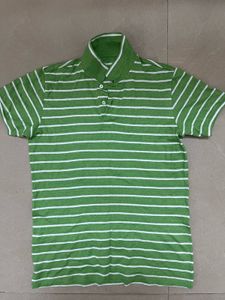Green Striped Polo Shirt