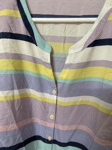 pastel button down shirt