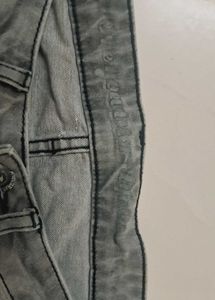Upcycled Grey Jeans Into Shorts With Stars