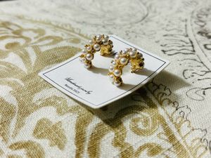 Half Round Pearl Earrings