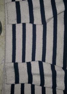 Striped V-Neck Knit Sweater