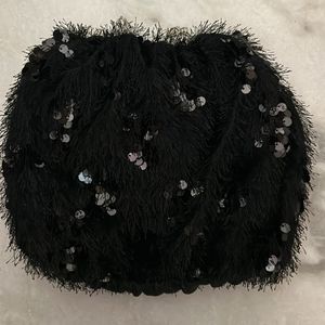 Black Sequin Tube Top