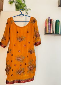 mehndi Colour Plazzo Suit
