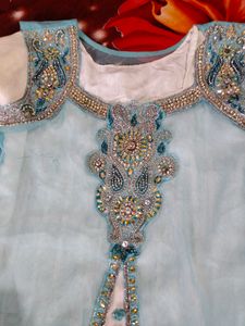 White Frock With Upper Coat