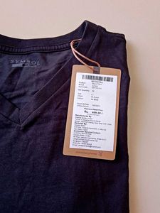 V Neck Black T Shirt ( Pure Cotton)