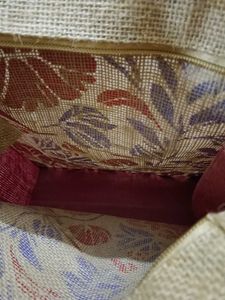Floral Jute Tote Bag