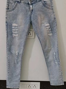Distressed Light Wash Jeans
