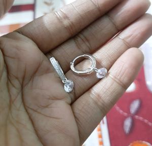925 Silver Cz Hoops
