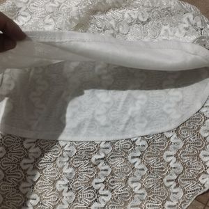 White Lace Sleeveless Dress