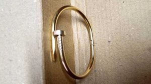 Anti Tarnish Gold Nail Bangle Bracelet