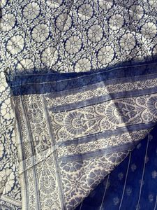 Blue Brand New Woven  Saree