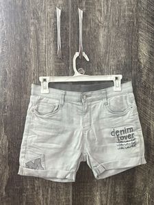 Denim Shorts Grey, Waist 28