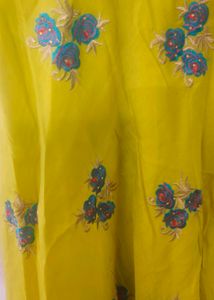 Yellow Embroidered Anarkali Dress