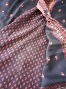 Black Embroidery Saree