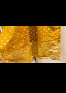 Pretty Yellow Organza Kurti Set