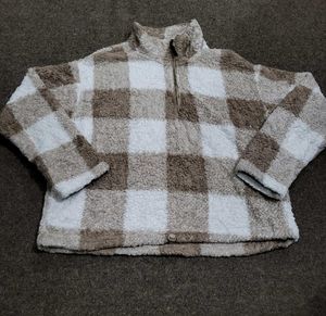 Cozy Plaid Sherpa Pullover