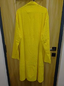 Yellow Party Wear Kurtha For Men  - Used Only Once