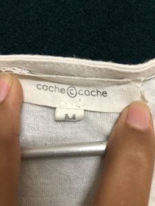 Cache Short Sleeve White Top