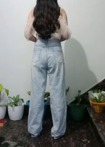 Blue High Waisted Denim Jeans
