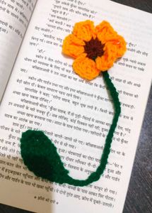 Crochet sunflower bookmark 🔖