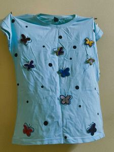 Butterfly Cyan Tshirt