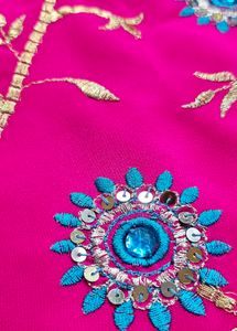 Elegant Pink n blue saree