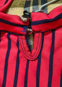 Striped Cold Shoulder Top