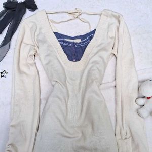 aesthetic Printerest knit cami sweater