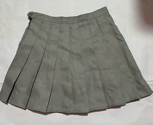 Grey Pleated Skirt