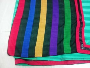 New Black &amp; Rama Georgette Saree