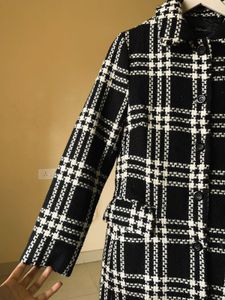 Chic Plaid Trench Coat
