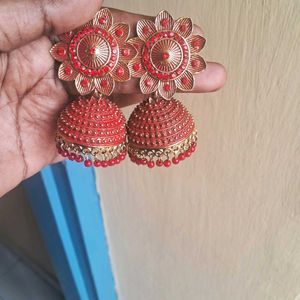Crimson Red Jhumkas ♥️