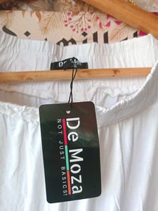 De Moza Branded White Pallazo
