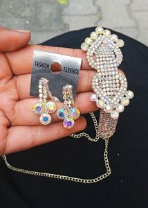 Fashion Earning With Choker Set