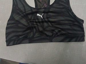 PUMA Women Sports Lightly Padded Bra (Black)