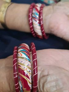 Red & Gold Decorative Bangles ( Lakh Ki Chudi)
