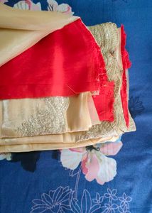 Brand New Sequins Soft Silk Saree (Unstitched BP)