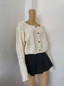 Knitted Square Neck Cardigan