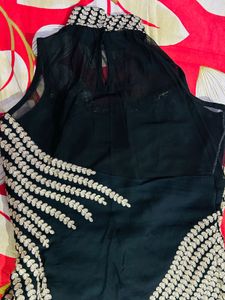 Elegant Black &amp; Gold Ethnic Gown