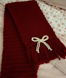 Mikasa Crochet scarf with Bow