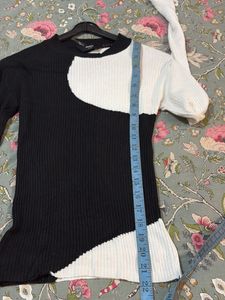 Two-Tone Knit Top