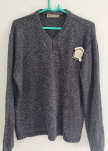 Gray V-Neck Sweater