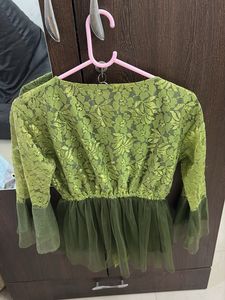 Green Lace Top