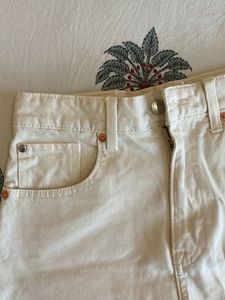 White Denim Shorts
